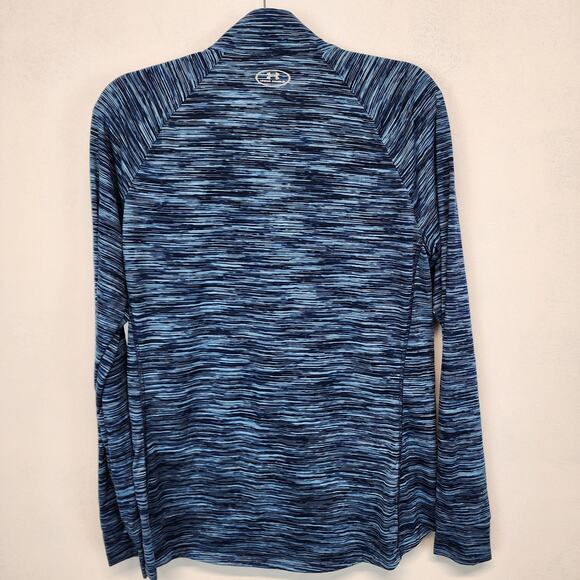Under Armour Performance Pullover Size L Space Dye Blue 1/2 Zip Lightweight Gorp - Picture 3 of 11
